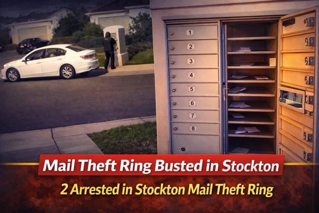 Stockton police investigation into mail theft involving two arrested suspects