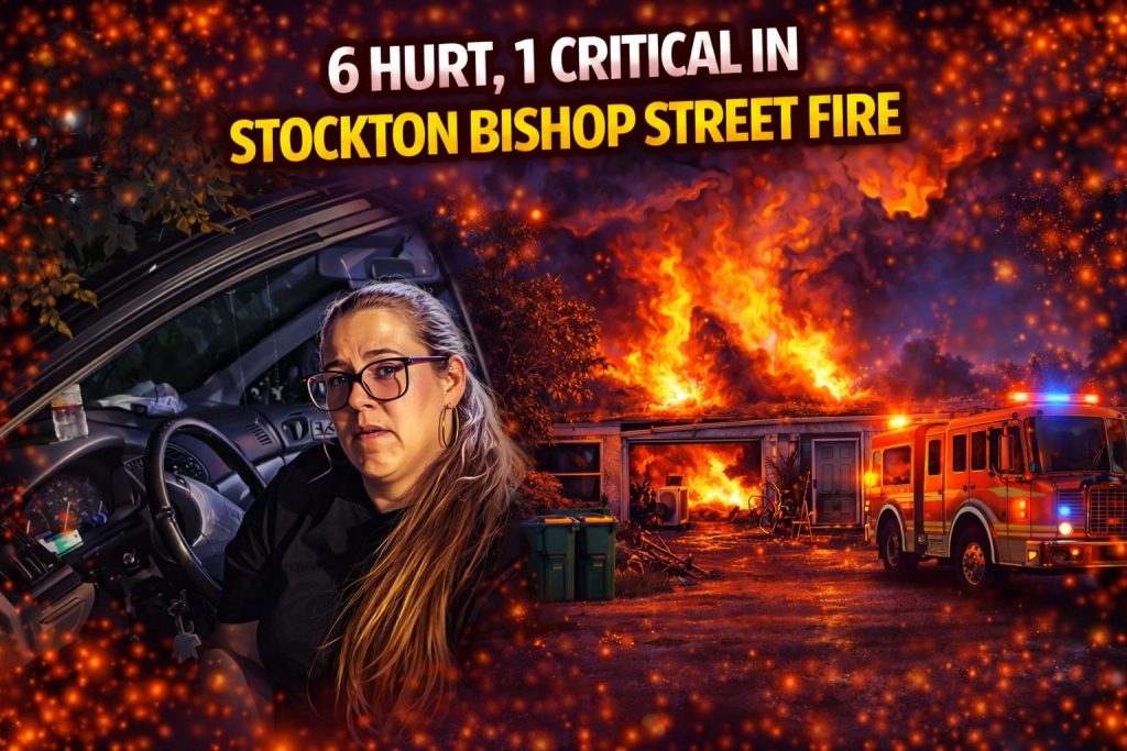 Emergency response to the Bishop Street house fire in Stockton