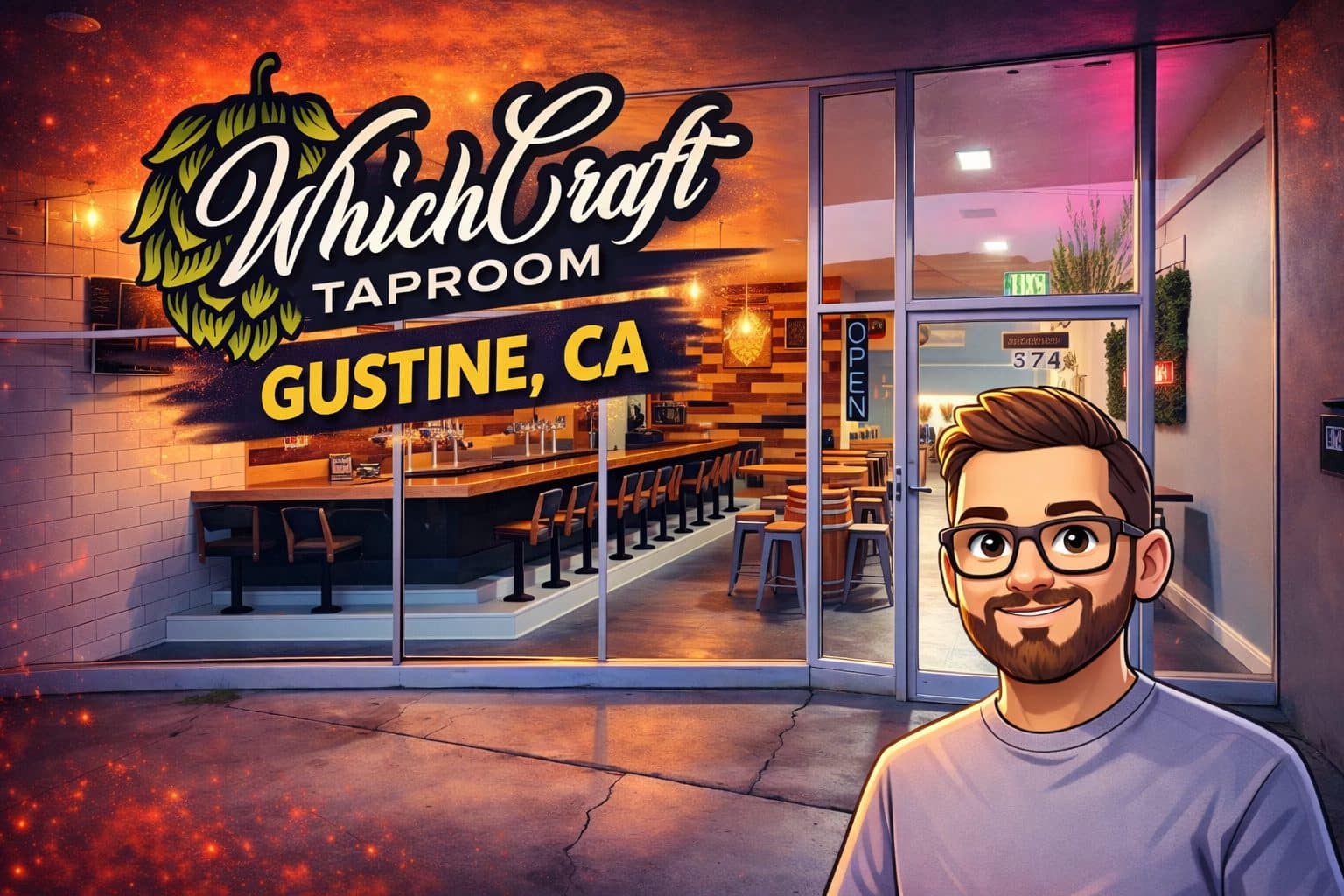 WhichCraft Taproom in downtown Gustine, California