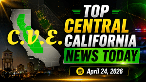 Central Valley top news today graphic featuring Fresno, Bakersfield, Stockton, Modesto, Sacramento and Merced County updates