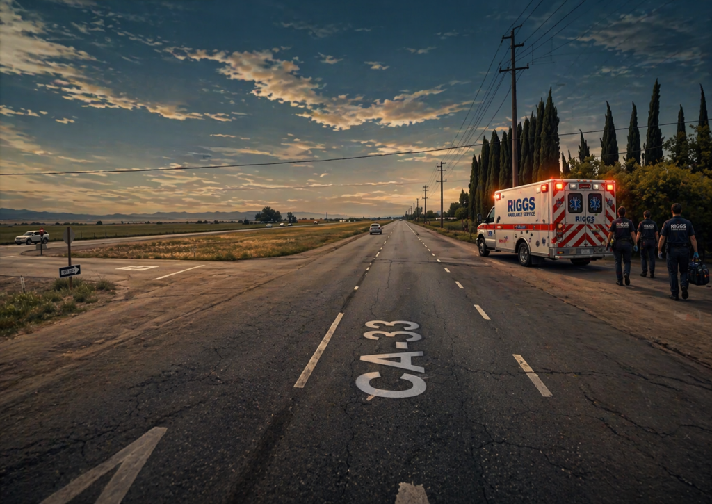 Illustrated crime-scene image for the Dos Palos murder case involving Ramon Bernal Gonzales and Hugo Sanchez