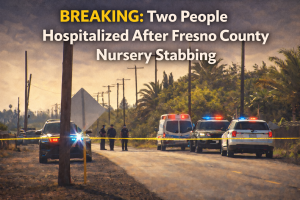 Deputies investigate a stabbing fight at Sago Rey Palms Plant Nursery in Fresno County after two people were hospitalized.