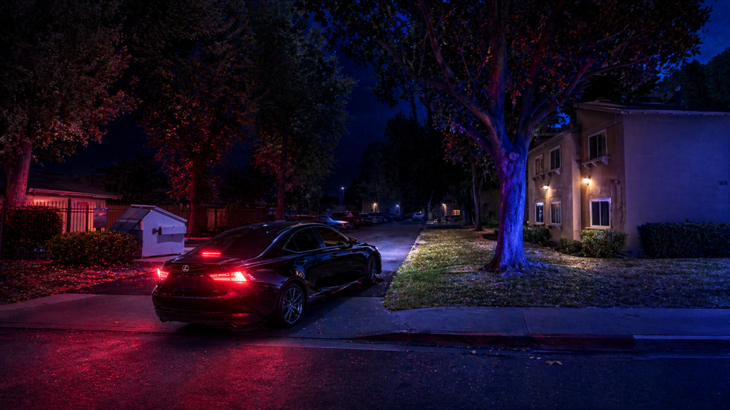 Dramatic illustration of a Turlock apartment parking lot near Donnelly Park where Falane Jones was killed in 2016